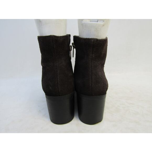 Vince Camuto Women Sz 7.5 M Brown Suede Zip Ankle Fashion Boots Bootie - Picture 7 of 11